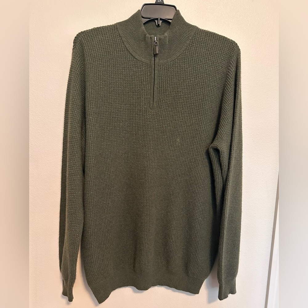 Vintage L.L Bean quarter zip up Men Sweatter.